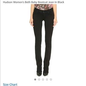 **HP*!!! Hudson Beth Baby Bootcut Jean in Black